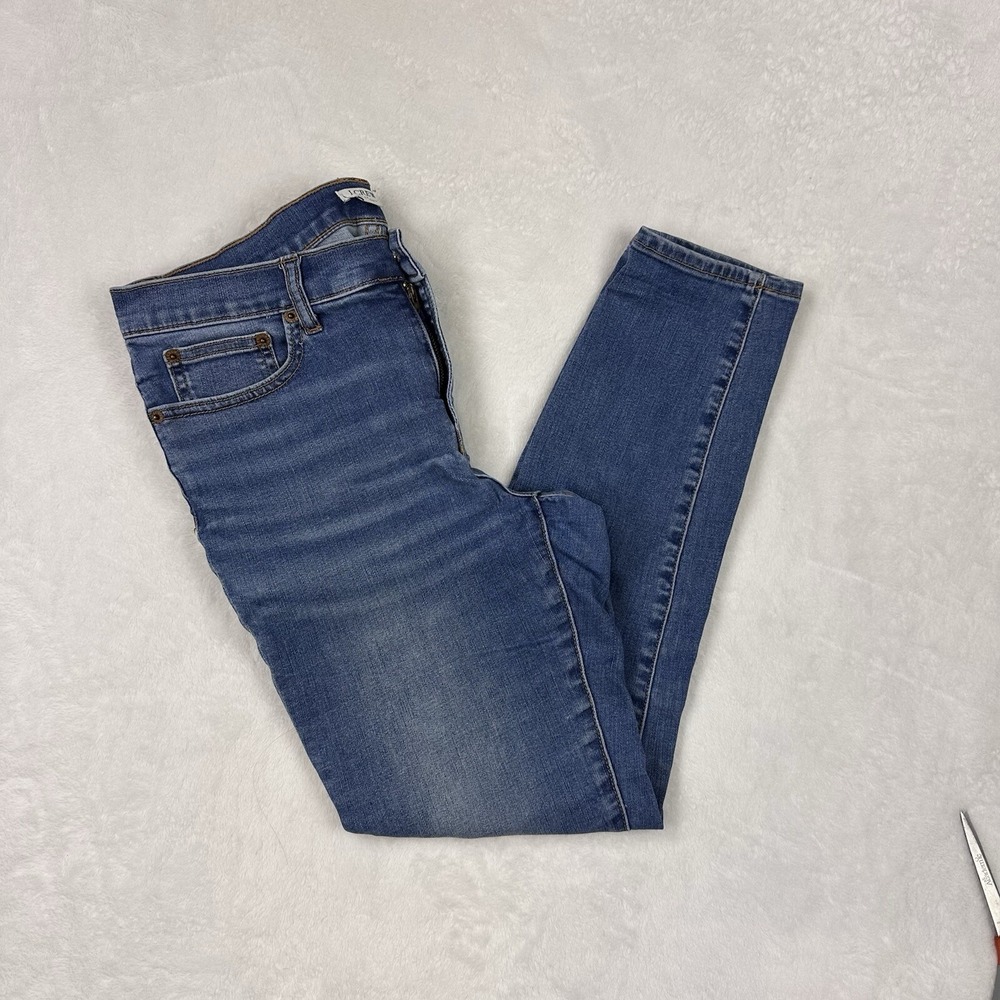 J Crew Skinny‎ Jeans Womens 29 Blue Mid Rise Stretch Whiskers